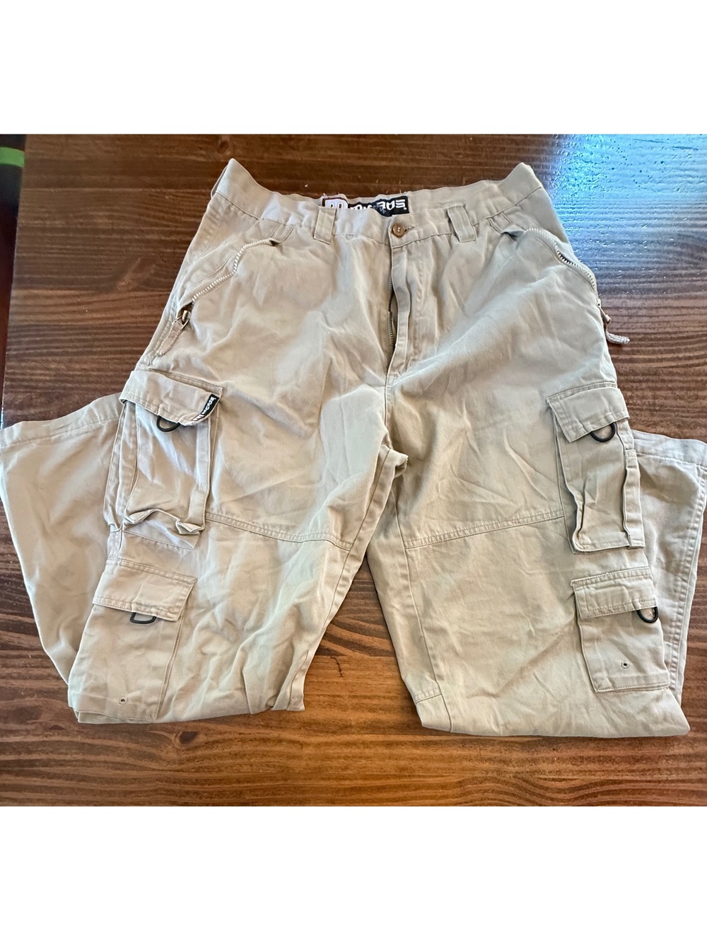 Men's Micros Cargo Pants Size 34/M Khaki Beige